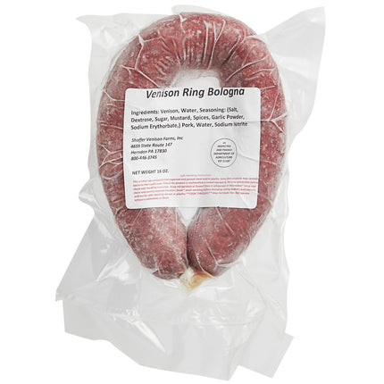 Xúc xích bologna nai vòng Shaffer Venison Farms 0,45 kg - Thùng 10 cái