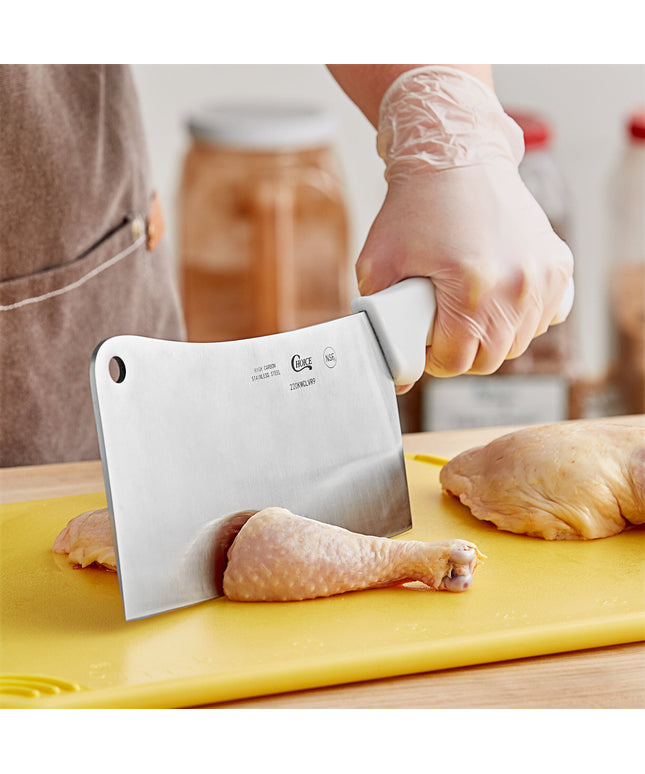 Dao chặt thịt thép không gỉ Choice cán trắng 22 cm