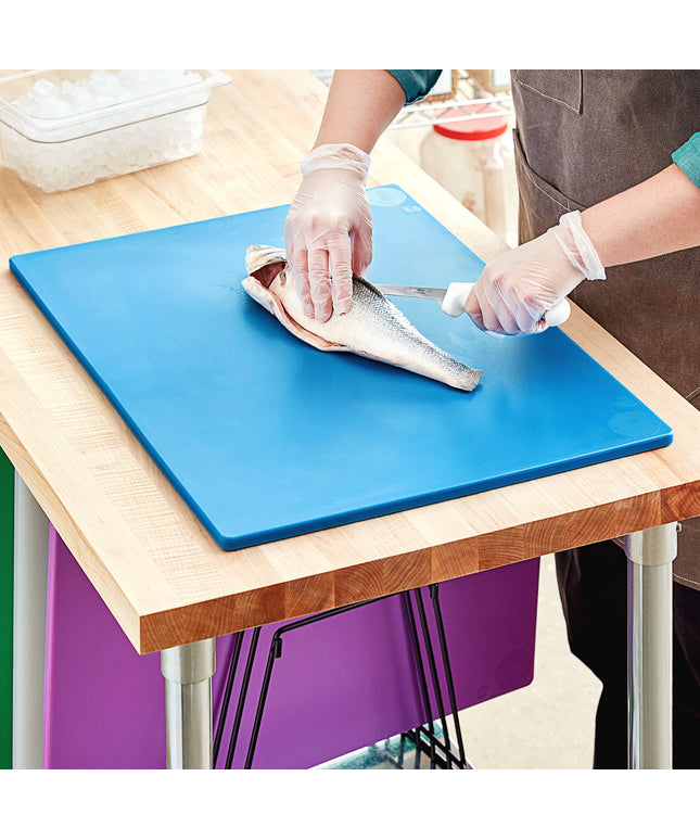 Thớt nhựa polyethylene xanh dương Choice 61 x 46 x 1,3 cm