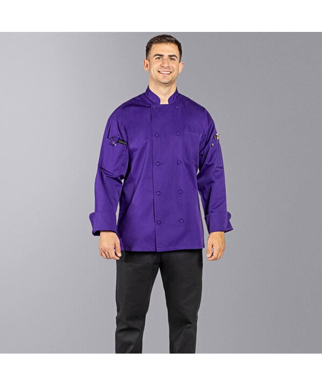 Áo bếp tay dài nhẹ Uncommon Chef Pulse unisex màu nho 0706 - Size 2XL