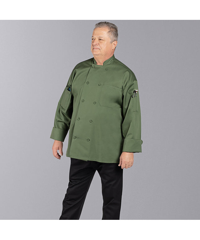 Áo đầu bếp tay dài nhẹ tùy chỉnh màu xanh biển Uncommon Chef Pulse 0706 unisex - 2X