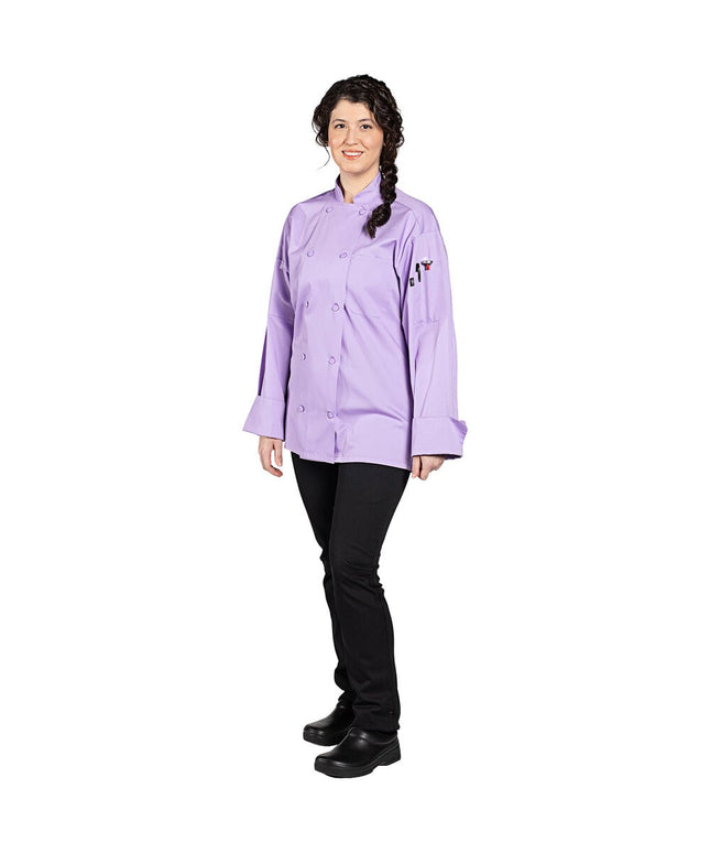 Áo bếp unisex tay dài màu tím lilac Uncommon Chef Pulse 0706 - Size 2XL