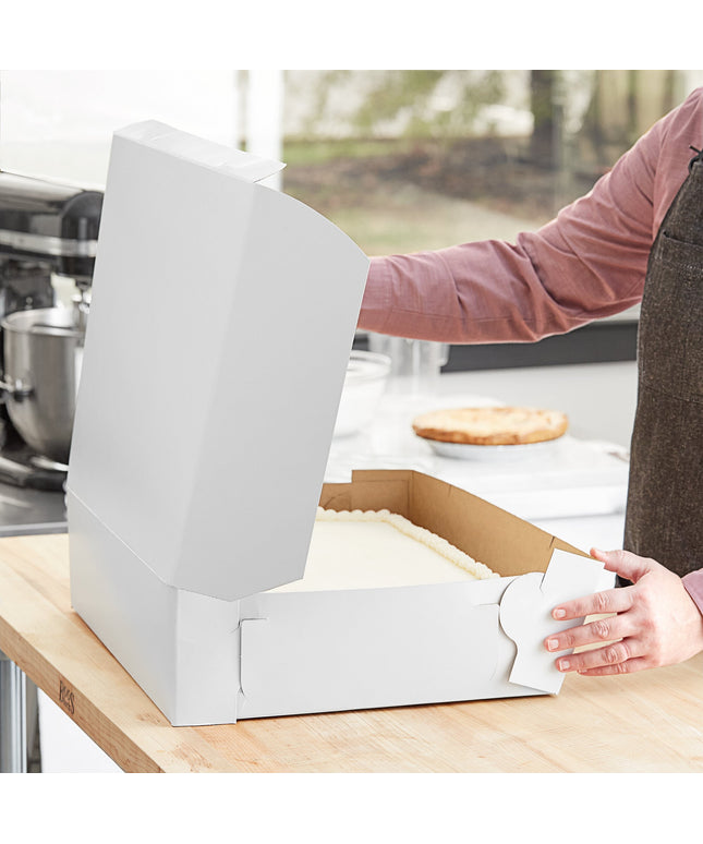 Hộp bánh nửa khay trắng 45,7 x 35,6 x 12,7 cm - Bó 50 cái