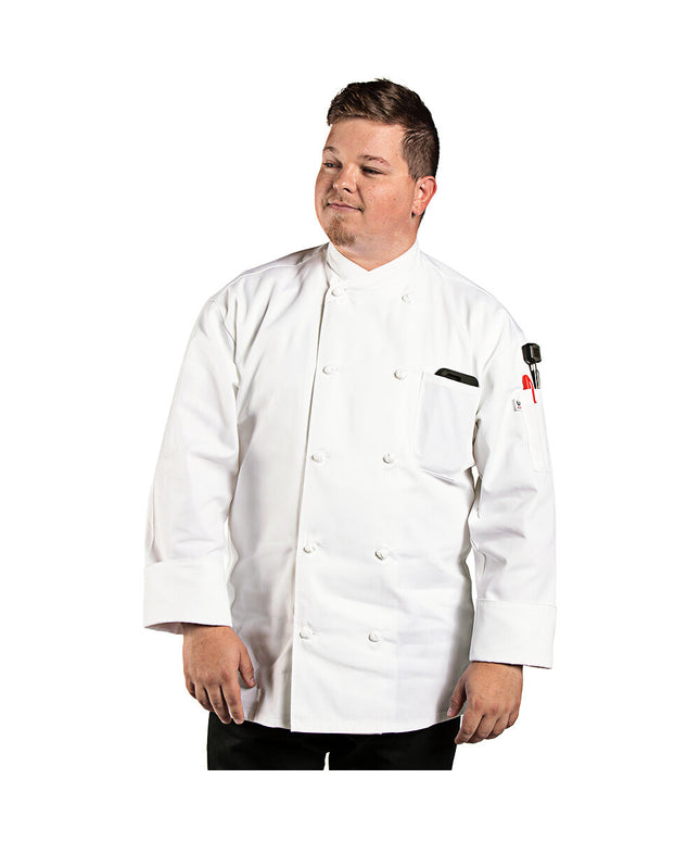 Áo bếp unisex tay dài Uncommon Chef Soho 0435 trắng, tùy chỉnh - size 2XL