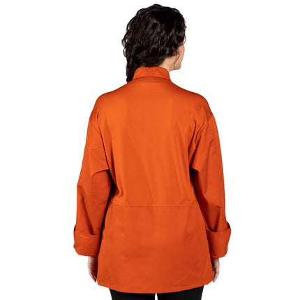 Áo đầu bếp tay dài nhẹ cam lưng lưới unisex Uncommon Chef Endeavor Pro Vent 0704 - Size 2X