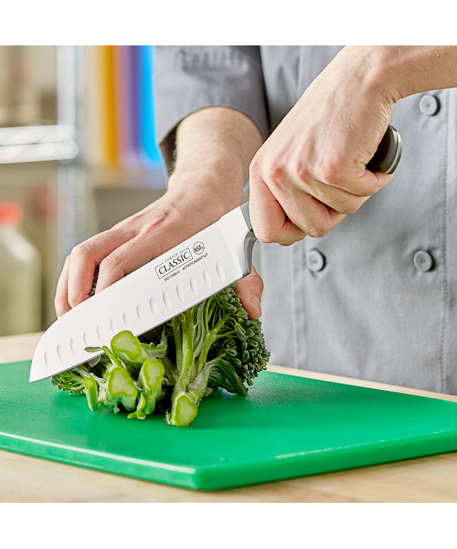Dao bếp Santoku Choice Classic 18 cm lưỡi Granton cán POM