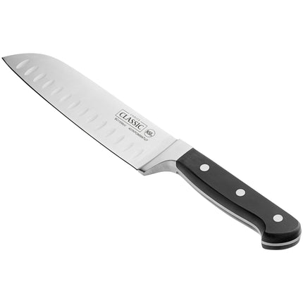 Dao bếp Santoku Choice Classic 18 cm lưỡi Granton cán POM