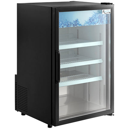 Tủ mát trưng bày để bàn đen cửa bản lề Avantco CRM-7-HC - 116,1 lít