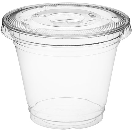 Ly nhựa PET trong suốt kèm nắp phẳng Choice 266 ml - Bộ 50 cái