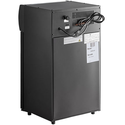 Tủ mát trưng bày để bàn tùy chỉnh đen Avantco SC-40 với cửa bản lề