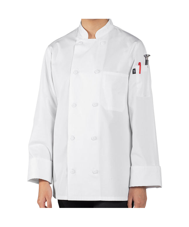 Áo bếp nữ tay dài lưng lưới Uncommon Chef Tempest Pro Vent 0702 trắng nhẹ, tùy chỉnh - size 3XL