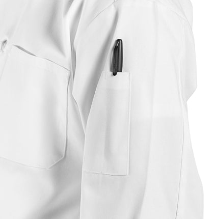 Áo bếp unisex tay dài Uncommon Chef Classic Knot 0403 trắng, tùy chỉnh - size 2XL