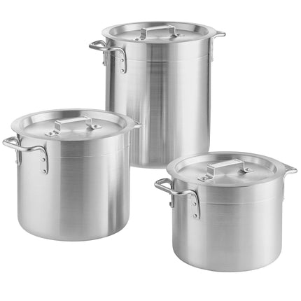 Bộ nồi nấu nước dùng bằng nhôm Choice 6 món gồm nồi 8, 12, 16 qt kèm nắp