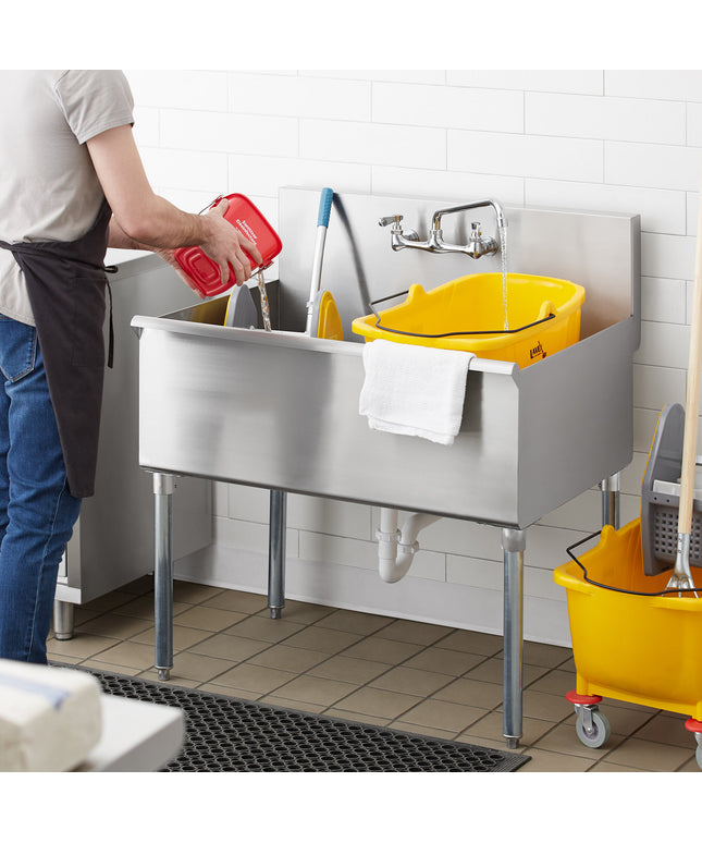 Bồn rửa công nghiệp 1 ngăn Regency 91 cm với chậu 91 x 61 x 33 cm