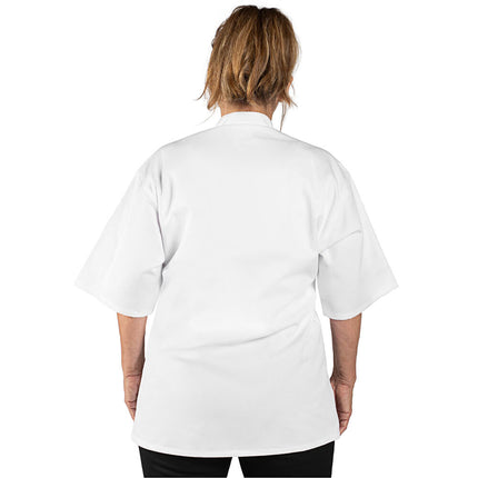 Áo bếp tay ngắn Uncommon Chef Monterey unisex màu trắng có thể in logo 0484 - 2X