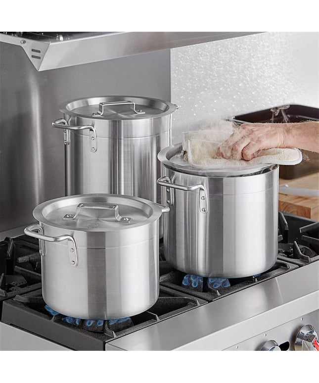 Bộ nồi nấu nước dùng bằng nhôm Choice 6 món gồm nồi 8, 12, 16 qt kèm nắp