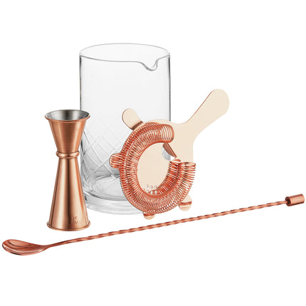 Bộ ly khuấy cocktail Acopa 4 món 739 ml phụ kiện màu đồng