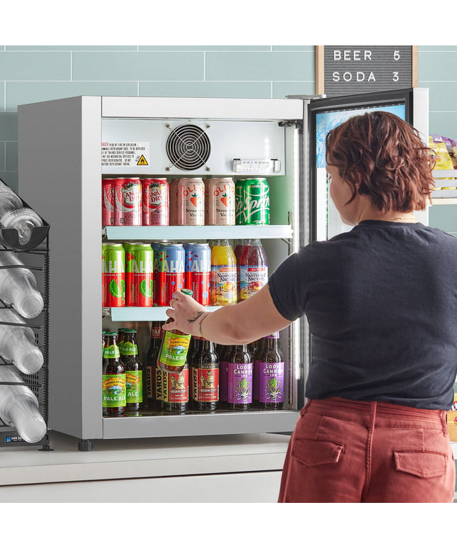 Tủ mát trưng bày để bàn thép không gỉ cửa bản lề Avantco CRM-5-HC - 110,4 lít