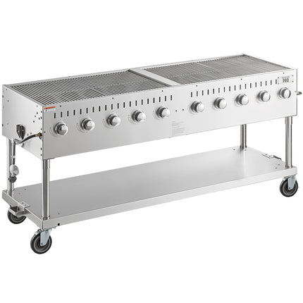 Bếp nướng ngoài trời inox gas propan Backyard Pro LPG72 183 cm