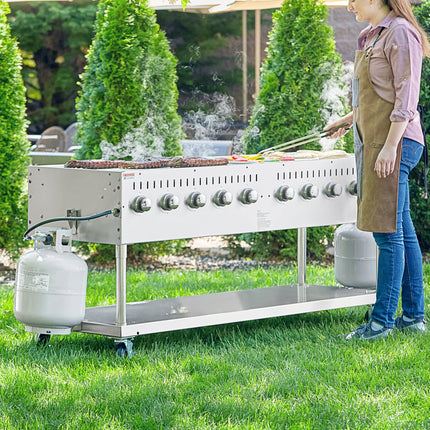 Bếp nướng ngoài trời inox gas propan Backyard Pro LPG72 183 cm