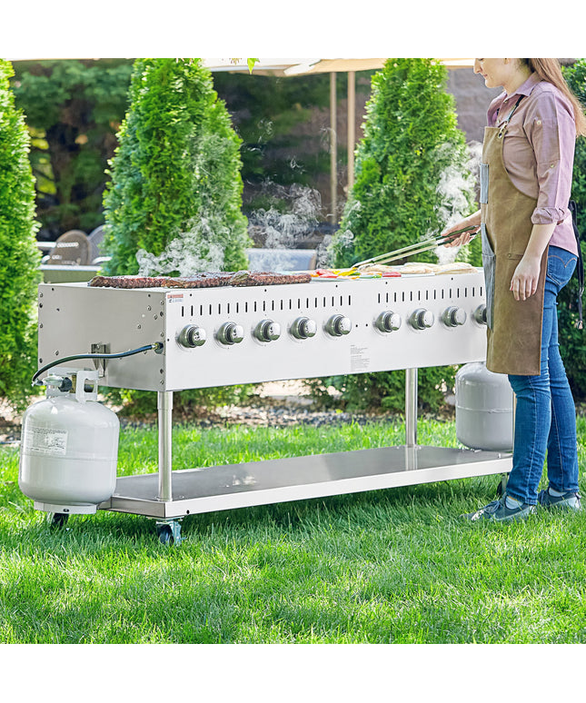 Bếp nướng ngoài trời inox gas propan Backyard Pro LPG72 183 cm