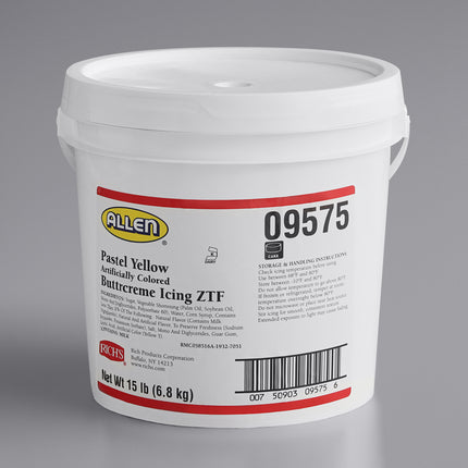 Kem trang trí bánh Buttrcreme vàng pastel Rich's Allen 15 lb (6,8 kg) - Xô