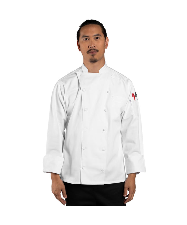 Áo bếp unisex tay dài màu trắng Uncommon Chef Sienna 0437 - Size 2XL