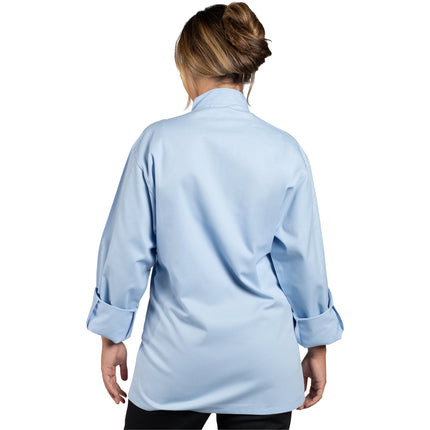 Áo bếp tay dài unisex Uncommon Chef Orleans màu xanh da trời in tùy chỉnh 0488 - 2X