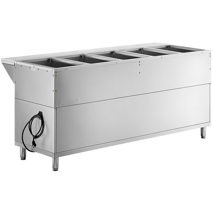 Bàn hâm nóng điện 5 hộc kín có đế bao che một phần ServIt - 208/240V, 3750W
