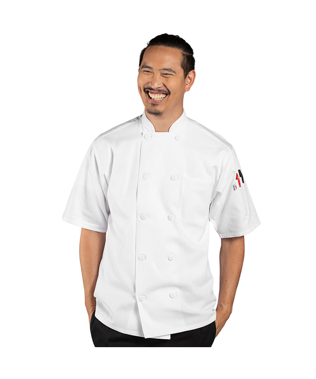 Áo bếp tay ngắn unisex có thể tùy chỉnh Uncommon Chef Tingo màu trắng 0497 - 2XL
