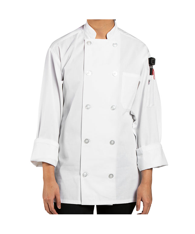 Áo bếp tay dài trắng Uncommon Chef Classic 0413 10 nút - Cỡ 2XL