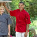 Áo bếp tay ngắn unisex Uncommon Chef South Beach 0415 màu đỏ in tùy chỉnh - M