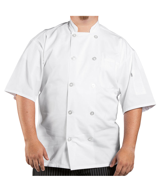 Áo bếp Uncommon Chef Delray Pro Vent 0421 unisex Lightweight trắng tùy chỉnh Short tay áo áo bếp Mesh Back - M