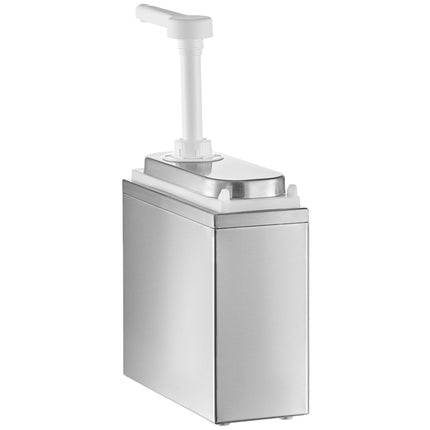 Bình phân phối gia vị ServSense thép không gỉ 1 ngăn 0,9 lít, 1 vòi bơm nhựa định lượng 30 ml