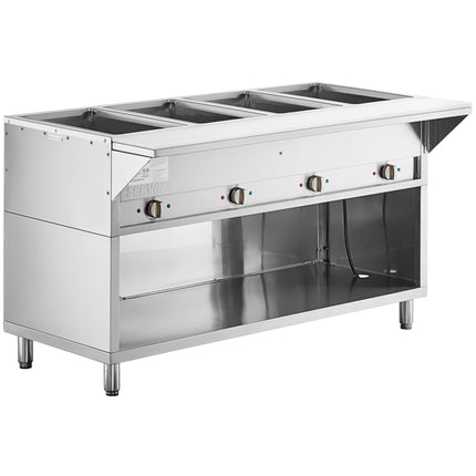 Bàn giữ nóng hơi nước ServIt Four khay bàn giữ nóng điện khoang kín chân bọc một phần - 208/240V, 3000W