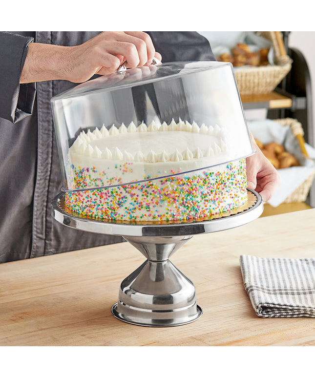 Đế bánh thép không gỉ có nắp vòm trong suốt Choice 33 cm