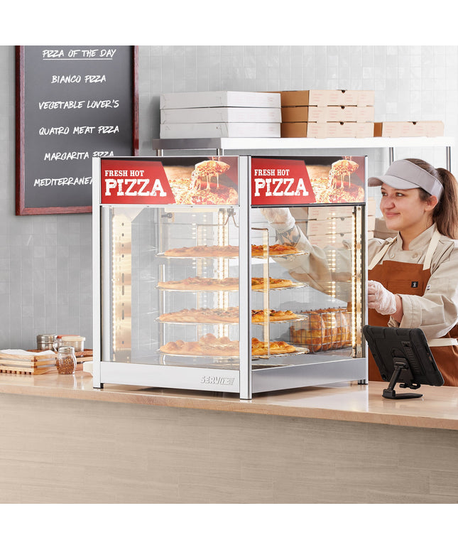 Tủ giữ ấm pizza tùy chỉnh giá xoay 4 tầng ServIt PDW18D1 46 cm