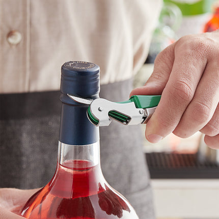 Dụng cụ khui rượu kiểu bồi bàn Acopa tay cầm kim loại xanh lá