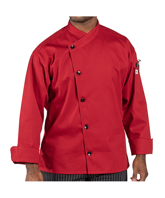 Áo bếp trưởng tay dài Uncommon Chef Rio 0482 unisex màu đỏ tùy chỉnh - 2XL
