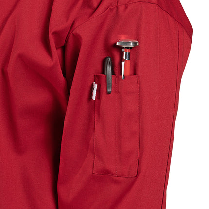 Áo bếp trưởng tay dài Uncommon Chef Rio 0482 unisex màu đỏ tùy chỉnh - 2XL