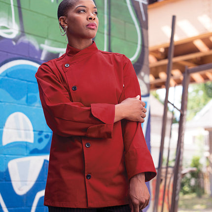 Áo bếp trưởng tay dài Uncommon Chef Rio 0482 unisex màu đỏ tùy chỉnh - 2XL