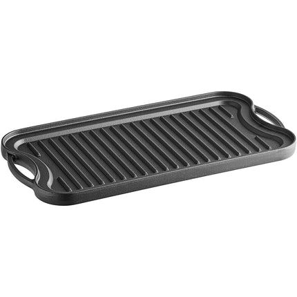 Vỉ nướng / chảo nướng gang hai mặt đã tôi dầu Choice 42 x 24 cm, có tay cầm