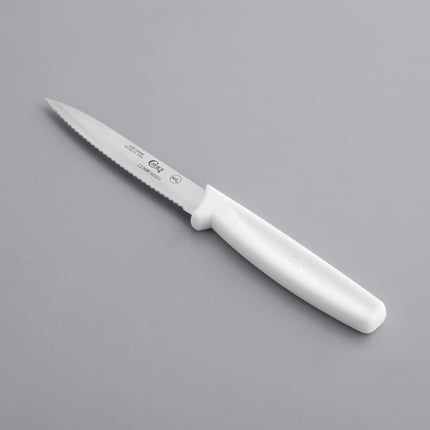 Dao gọt lưỡi răng cưa Choice 10,2 cm cán trắng