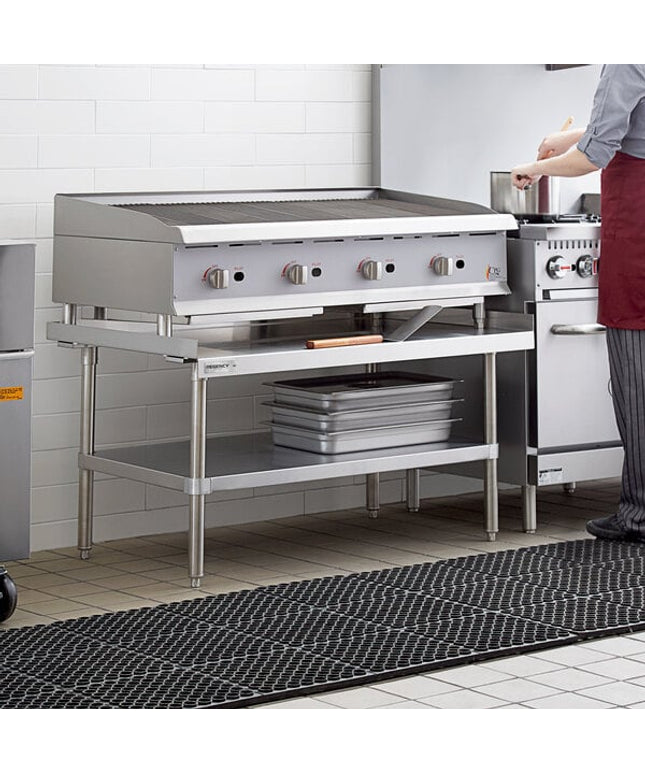 Chân kê thiết bị inox 14-gauge Regency Spec Line 76 x 122 cm có kệ dưới inox