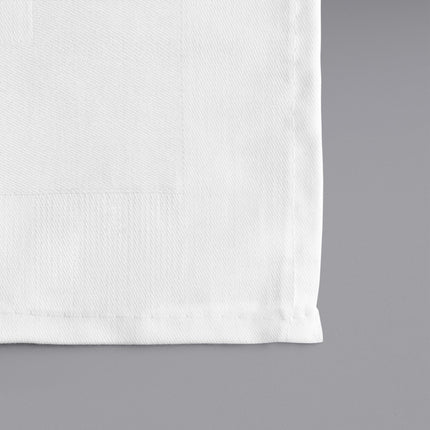 Khăn ăn trắng bằng vải pha 55/45 cotton/polyester viền satin Oxford 56 cm x 56 cm - Gói 12 cái