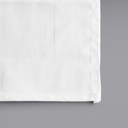 Khăn ăn trắng bằng cotton ringspun 100% viền satin hoa văn damask Oxford 56 cm x 56 cm - Gói 12 cái