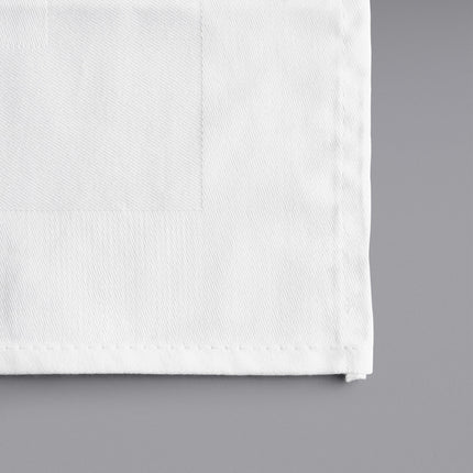 Khăn ăn trắng bằng cotton ringspun 100% viền satin hoa văn damask Oxford 56 cm x 56 cm - Gói 12 cái