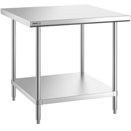 Bàn thao tác Regency Spec Line thép không gỉ 91 x 91 cm dày 14 gauge có kệ dưới