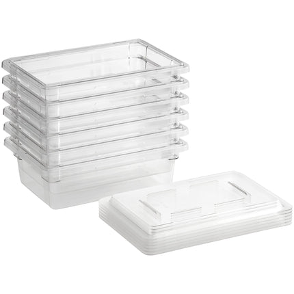 Hộp đựng thực phẩm nhựa polycarbonate trong suốt kèm nắp Cambro Camwear 46 x 30 x 15 cm - Bộ 6 cái