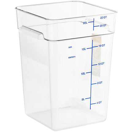 Hộp đựng thực phẩm nhựa polycarbonate vuông trong suốt Vigor 20,8 lít